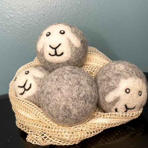 Eco-Friendly Smiling Sheep Wool Dryer Balls