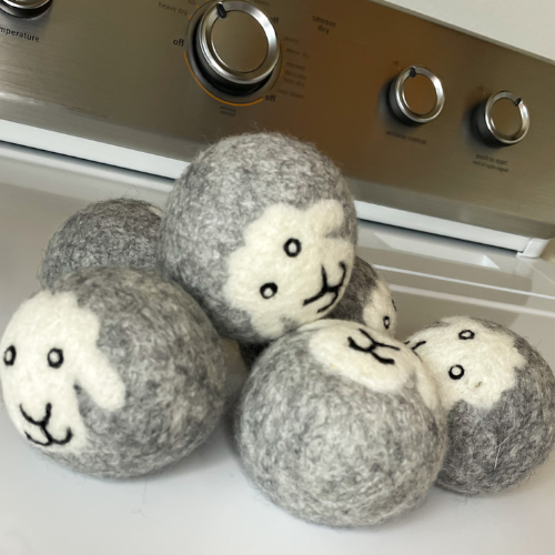 Eco-Friendly Smiling Sheep Wool Dryer Balls