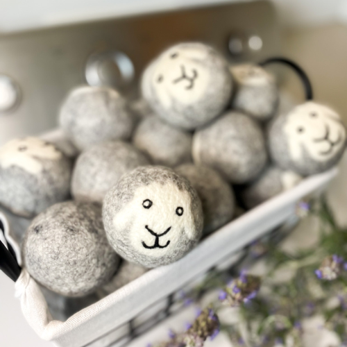 Reusable, eco-friendly, chemical-free dryer balls to dry your laundry in less time. 