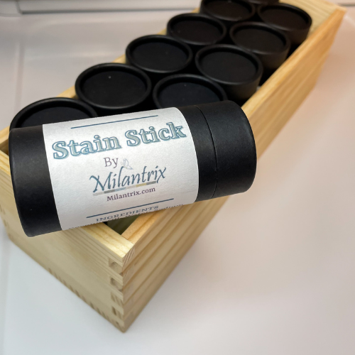 Handcrafted Stain Stick is tough stains with ZERO harsh, toxic chemicals! 